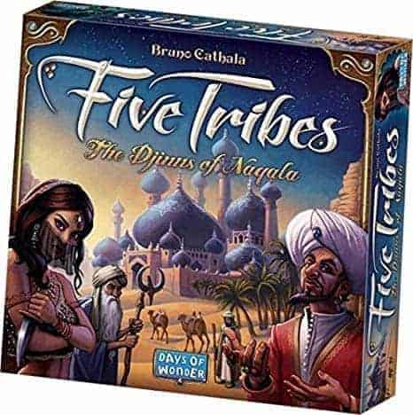 If you are looking for a colorful, fun and engaging casual, almost a filler game - Five Tribes is one of the best three player board games you will find.