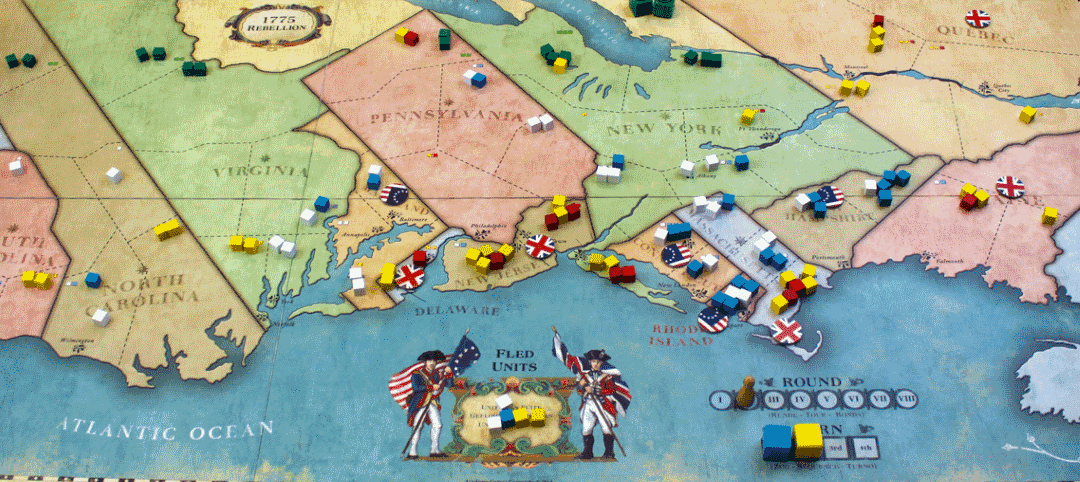 Beautiful and simplistic design, elegant rules and smart game mechanic make 1775: Rebellion one of the best civil war board games out there