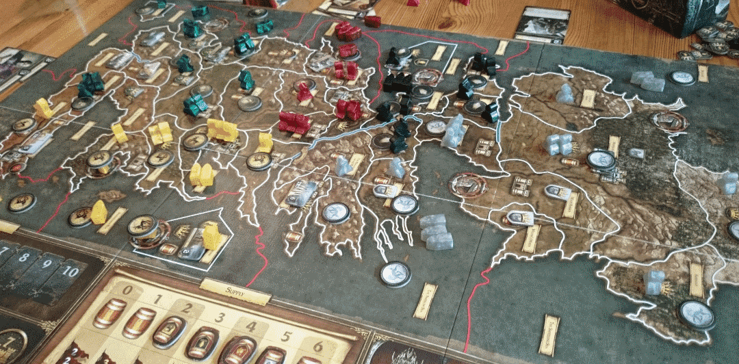 If you are looking for the best classic war board games, A Game of Thrones is not that. It is a wargame with a twist.